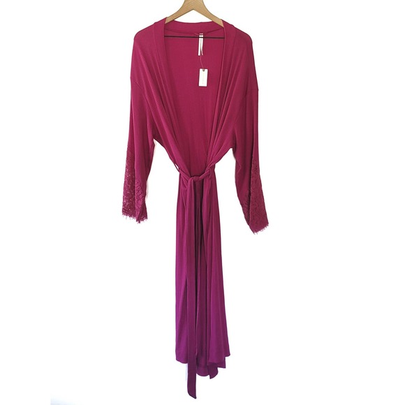 NEW Anthropologie Pink Ilia Maxi Boho Robe - Size M/L - Picture 4 of 8